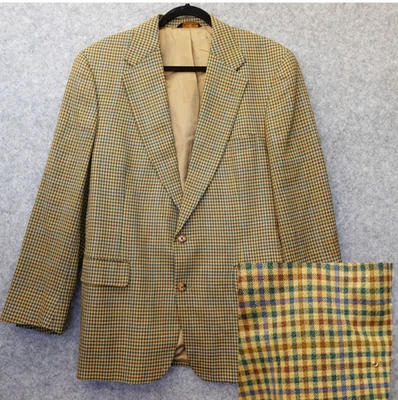Vintage USA Made Gun Club Check Sport Coat Mens 40R Green BROOKS BROTHERS Jacket - Image 1 of 4