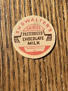 Showalter’s Dairy Phoenixville, Pa. Milchdeckel Milchkännchen Gr.? Schokoladenmilch - Bild 1 von 2