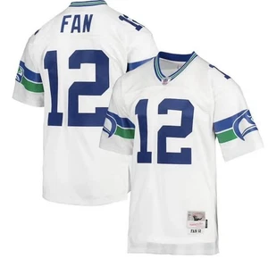 Seattle Seahawks White Mitchell & Ness White Throwback Jersey - Picture 1 of 3