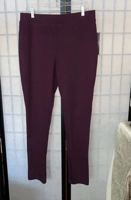 Pantalones Focus 2000 Nuevos con Etiquetas “Begplant” Mujer 12 Mezcla Elástica Suavizantes Pierna Estrecha Foto 1 de 4