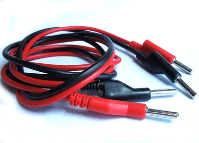 2шт высокого качества меди двойной 4 мм банан штепсельная вилка мягкий кабель напряжения тест кабели - Изображение 1 из 2