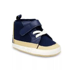 Carter's Infant Baby Boy Size 1 Navy Blue High Top Crib Shoes 0-3 Months NEW