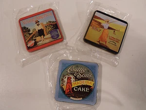Tin Magnets Refrigerator Golf La Canada Fruit Couttie Sons Madeira Young America - Picture 1 of 5