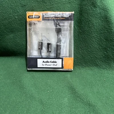 Griffin Technology Universal Coiled Auxillary Audio Cable 6ft Blk - Image 1 of 2