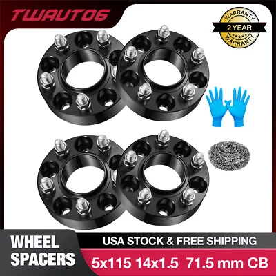 4PCS 1.5" 5x115 Hubcentric Wheel Spacers 14x1.5 For 2005-2023 Chrysler 300 Foto 1 de 4