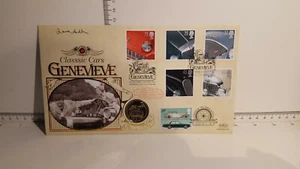 BENHAM PNC BU COVER MONETE AUTO CLASSICHE, 1996 ISOLA DI MAN £2 firmata da Larry Adler - Foto 1 di 5
