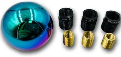 Perilla de cambio universal Neo cromo aluminio MT/AT palanca de cambios para JDM con 6 insertos Foto 1 de 4