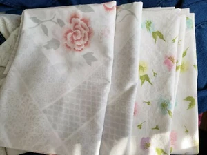 2 Sets 4 Pcs Standard Pillow Cases Pink Floral Vtg Lady Pepperell&Dan River USA - Picture 1 of 8