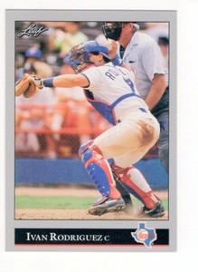 1992 Leaf Ivan Rodriguez (HOF) #194 Texas Rangers