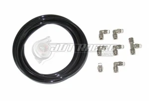 Nickel Plated PUSH LOCK Black Vacuum Fitting Kit for Turbo, Wastegate & Solenoid - Foto 1 di 3