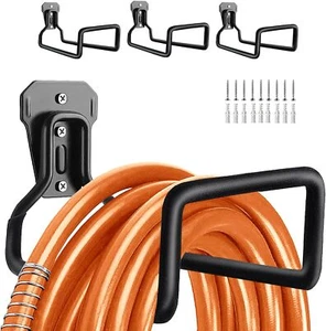 Garden Hose Holder,Heavy Duty Garden Hose Reel,Wall Mount Water Hose pipe,3 Pcs - Picture 1 of 7