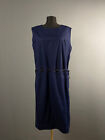 Rare Sofie Dhoore Womens Blue Summer Cotton Tank Shift Dress Cardigan Size 40 L
