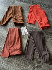 LuLaRoe Kids Leggings Bundle 4 Pk  S/M Sizes 2-8 ~ NWT~ All Solids Fall Colors - Picture 1 of 3
