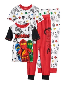 LEGO Ninjago Little/Big Boys' S/S 4pc Pajama Set 4 6 8 10 - Picture 1 of 1