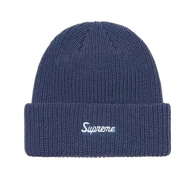 Supreme 宽松量规 Beanie 海军蓝 全新 包装 — 第 1/2 张图片