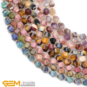 Natural Assorted Gemstone Twist Faceted Charms Loose Beads for Jewelry Making AU - Picture 1 of 353