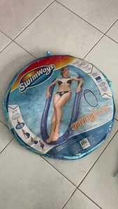 SwimWays Original Spring Float Floating Swim Hammock Pool Lake Blue - Picture 1 of 1