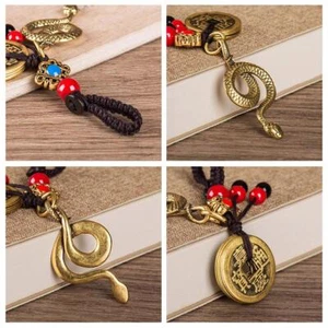 2025 YearOf Chinese Snake Lucky Pendant Keychain Creative 9CG7 Wealth Key K8P0 - Picture 1 of 15