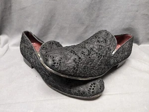Dolce & Gabbana D&G Men’s Slip On Black lace Loafers RARE Size 9 (EUR 39) - Picture 1 of 10