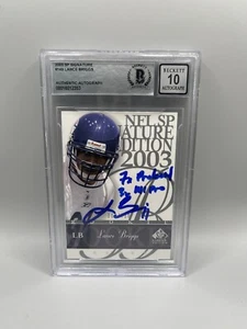 Lance Briggs Signed 2003 SP Signature #149 Rookie Beckett Grade 10 Auto - Picture 1 of 2
