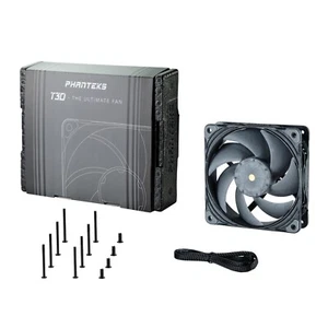 Wentylator Phanteks T30-120, wentylator wysokiej wydajności premium, PWM, czarny - Zdjęcie 1 z 6