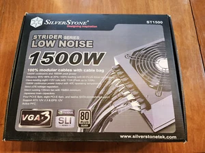 SilverStone ST1500 Strider Series 1500W 80 Plus Silver Box & Manual - Picture 1 of 7