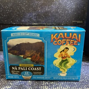Kauai Coffee Na Pali Coast K-Cup Coffee Pods Dark Roast 12 Ct - Free Shipping - Picture 1 of 5