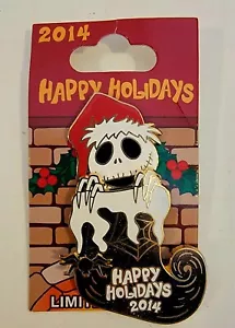 Disney Pin Jack Skellington Happy Holidays 2014 Stocking Set LE 3000 New On Card - Picture 1 of 2