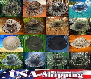 New Camo Military Booney Hunting Mens Fishing Bucket Hat Cap - Picture 1 of 27