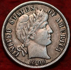 1906-D Denver Mint Silver Barber Dime - Picture 1 of 2