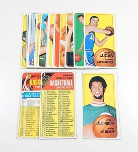 Lote de (18) tarjetas de baloncesto Topps 1969-70 promedio en muy buen estado/ex listas de verificación de Alcindor - Imagen 1 de 5