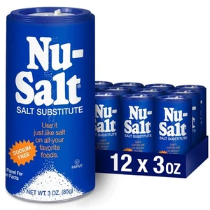 Nu-Salt Sodium-Free Salt Substitute, Contains Potassium 3 Ounce (Pack of 12) - Picture 1 of 4