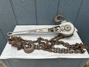 Polipasto de cadena de ataúd vintage Duff-Norton de 3/4 toneladas con cadena de 14' - Imagen 1 de 13