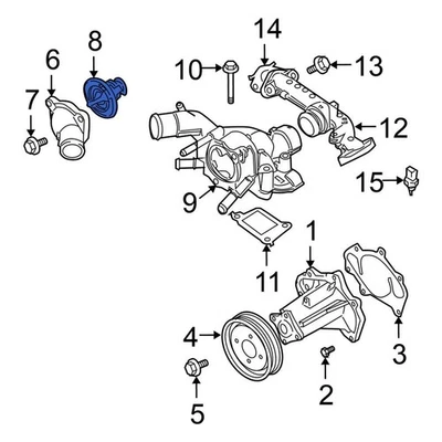 For Nissan Titan 2004-2015 Nissan 212001LA1A Engine Coolant Thermostat - Image 1 of 4