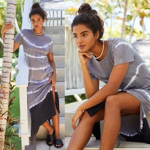 Daily Practice by Anthropologie Tie Dye Maxi Dress Cotton Boho Artsy Sz Small - Picture 1 of 11