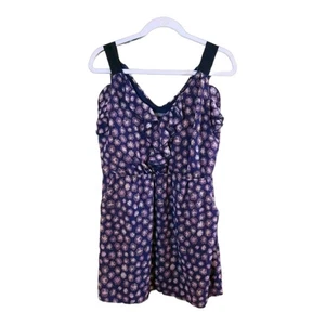 Peppermint Sleeveless V-neck Ruffled Floral Mini Dress Summer Casual Women's S - Picture 1 of 6