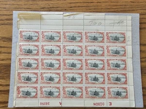 Mexico Scott #E1 Motorcycle Partial Sheet Of 25 Stamps - Perf Separation - Picture 1 of 11