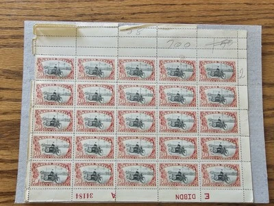 Hoja parcial de 25 estampillas de motocicleta México Scott #E1 - separación perfecta Foto 1 de 4