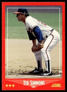 1988 Score Ted Simmons Atlanta Braves #285 - Picture 1 of 2