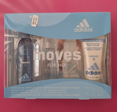 Juego de regalo vintage Adidas Moves For Her: Sport Splash, eau de toilette x2 y loción Foto 1 de 4