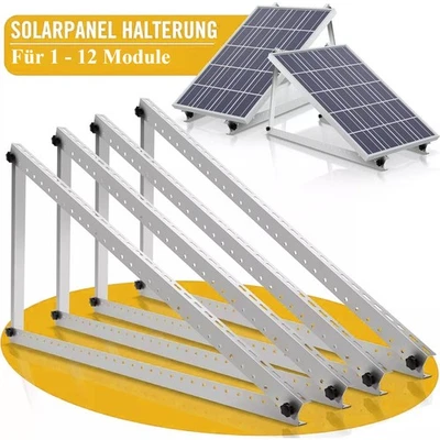 Solarpanel Halterung 114cm 118cm Solarmodul Halter Set Flachdach Aufständerung - Bild 1 von 4