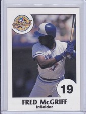 Fred McGriff 1990 Toronto Blue Jays Fire Safety Set Card 19 Grade Mint