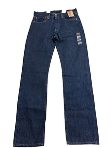 Men’s Levi’s 501 Original Button Fly Jeans Dark Blue New 32x34 NWT - Picture 1 of 10