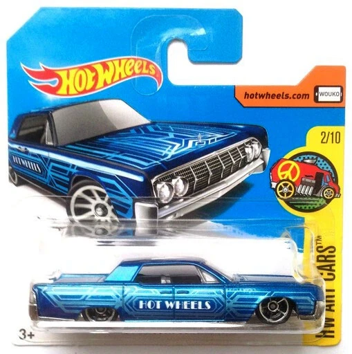 HOT WHEELS HW ART CARS '64 LINCOLN CONTINENTAL BLUE 2/10 SHORT CARD 110/365 - Image 1 of 1
