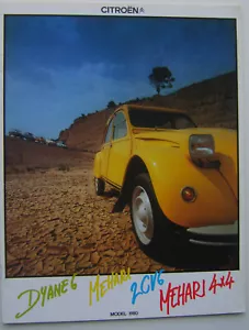 Citroen 2CV6 Dyane6 Mehari DUTCH Original Sales Brochure 1980 August - Picture 1 of 1