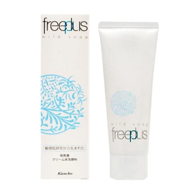 Sabonete de limpeza creme suave Kanebo Freeplus 100g lavagem facial cuidados com a pele (vendedor dos EUA) - Imagem 1 de 4