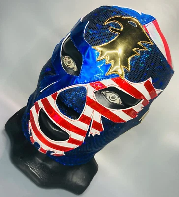 Patriot Semi Professional Grade Wrestling Costume Cosplay Mask USA Theme Mask - Image 1 of 4