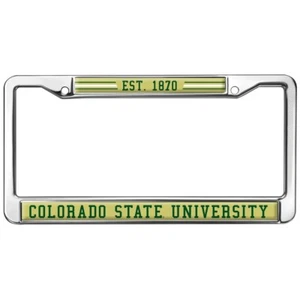 Colorado State University School Logo Standard License Plate Metal Frame - Picture 1 of 7