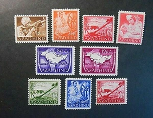 DEUTSCHLAND,INDIEN REICH 1943 Indianerlegion AZAD HIND 9V Satz kpl postfrisch** - Bild 1 von 1