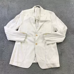 Banana Republic Blazer Mens 40 L Sports Coat Suit Jacket Tessuti Sondrio Linen - Picture 1 of 14